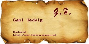 Gabl Hedvig névjegykártya